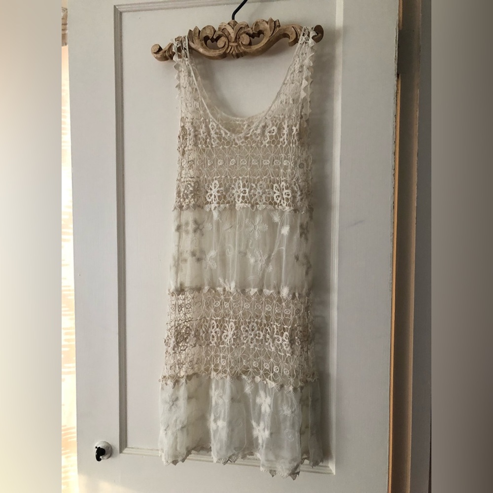 Lace Overlay Dress/Beach Cover-up